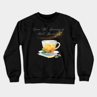 Savor the harmony of mint lemon tea! Crewneck Sweatshirt